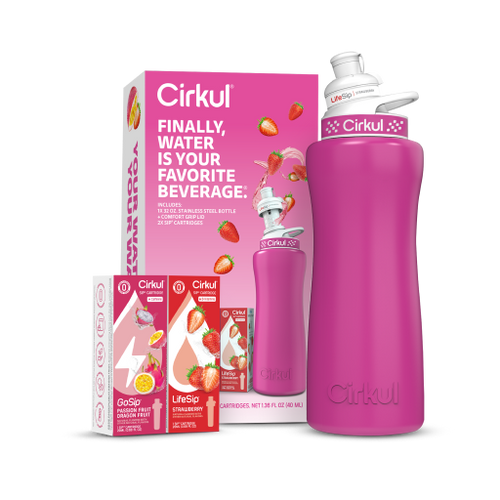 32oz. Hot Pink Stainless Steel Bottle Starter Kit - Gift Ready