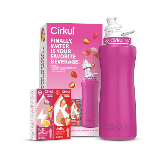 32oz. Hot Pink Stainless Steel Bottle Starter Kit - Gift Ready